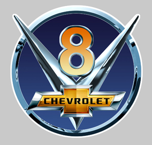 Sticker V8 CHEVROLET VA023 : Couleur Course