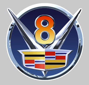 Sticker V8 CADILLAC VA024 : Couleur Course