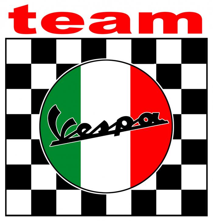 Sticker VESPA TEAM : Couleur Course