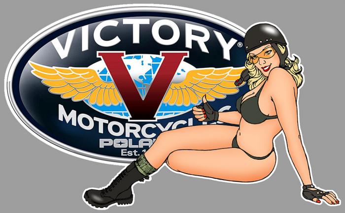 Sticker VICTORY PINUP : Couleur Course