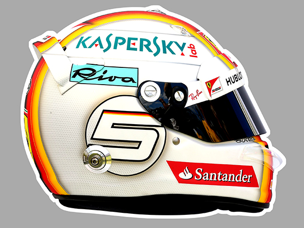 Sticker SEBASTIAN VETTEL : Couleur Course