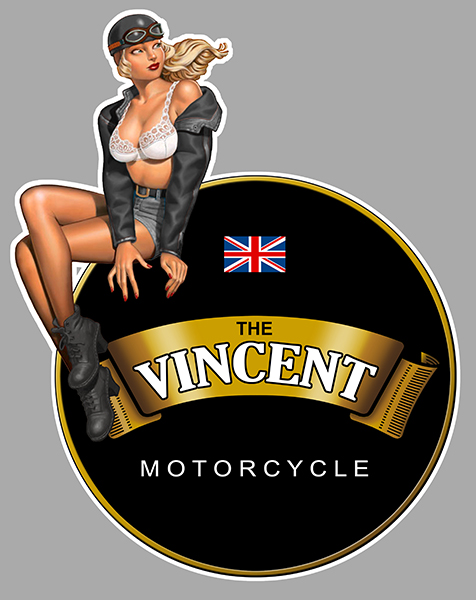 Sticker VINCENT PINUP : Couleur Course