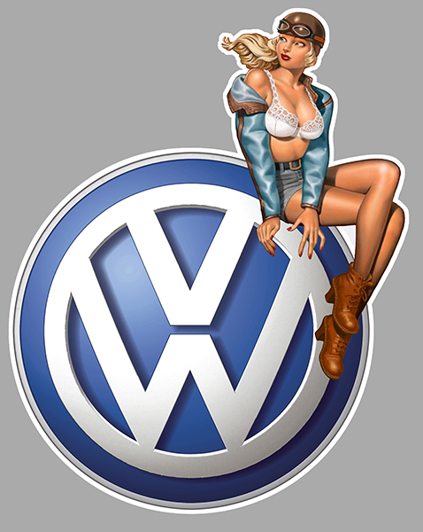 Stickers JDM Tunning Volkswagen VW Femmes pin-up