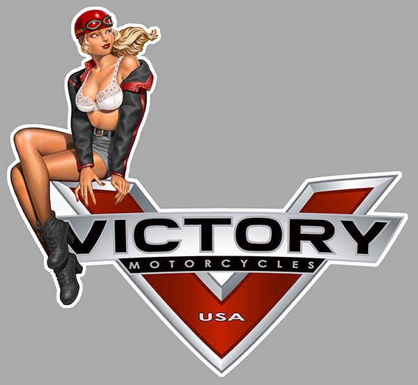 Sticker VICTORY PINUP : Couleur Course