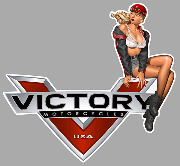 Sticker VICTORY PINUP : Couleur Course