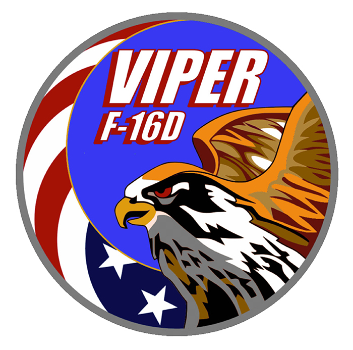 Sticker F16 D VIPER FIGHTING FALCON : Couleur Course