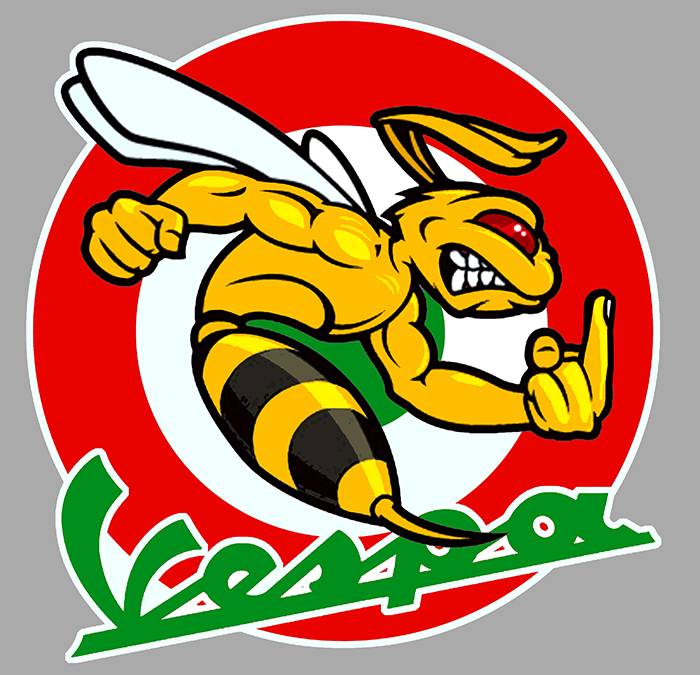 Sticker VESPA HORNET : Couleur Course