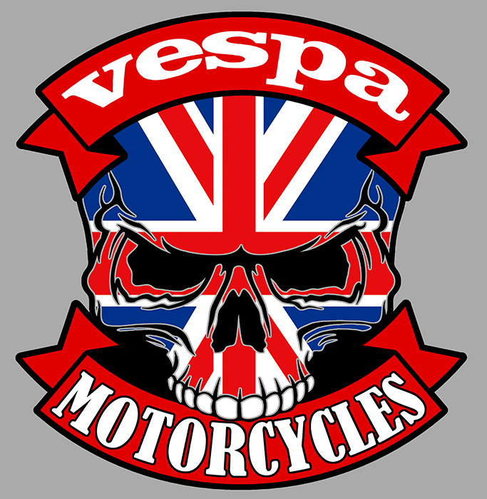 Sticker VESPA UK GB : Couleur Course