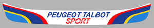 Sticker VISIERE PEUGEOT SPORT : Couleur Course