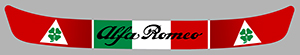 Sticker VISIERE ALFA ROMEO : Couleur Course