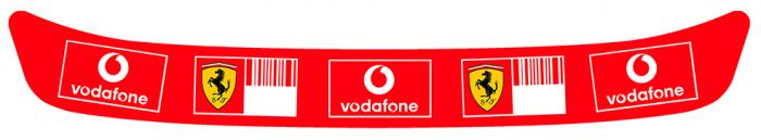 Sticker VISIERE FERRARI VODAFONE SCHUMACHER : Couleur Course