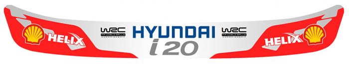 Sticker VISIERE HYUNDAI I20 WRC : Couleur Course