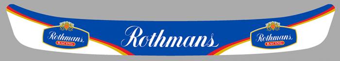 Sticker VISIERE ROTHMANS : Couleur Course