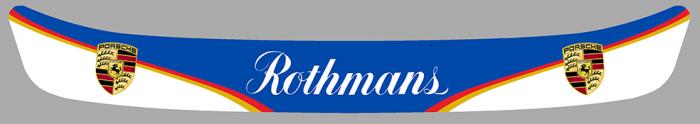 Sticker VISIERE ROTHMANS PORSCHE : Couleur Course