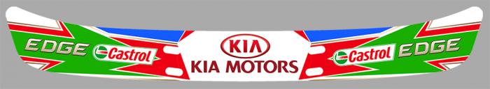 Sticker VISIERE KIA : Couleur Course