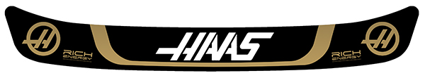 Sticker VISIERE HAAS FORMULE 1 F1 : Couleur Course