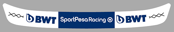 Sticker VISIERE SERGIO PEREZ RACING POINT : Couleur Course