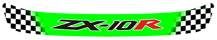 Sticker VISIERE KAWASAKI ZX10R : Couleur Course