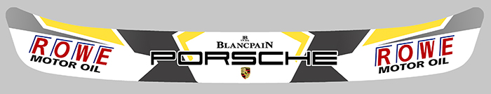 Sticker VISIERE PORSCHE ROWE : Couleur Course