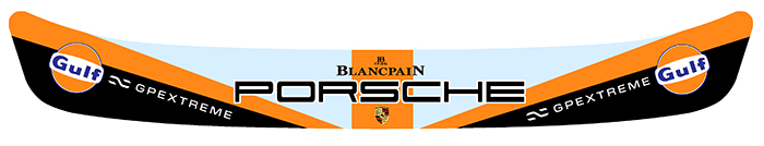 Sticker VISIERE PORSCHE GULF GPX : Couleur Course