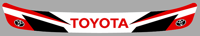 Sticker VISIERE TOYOTA : Couleur Course