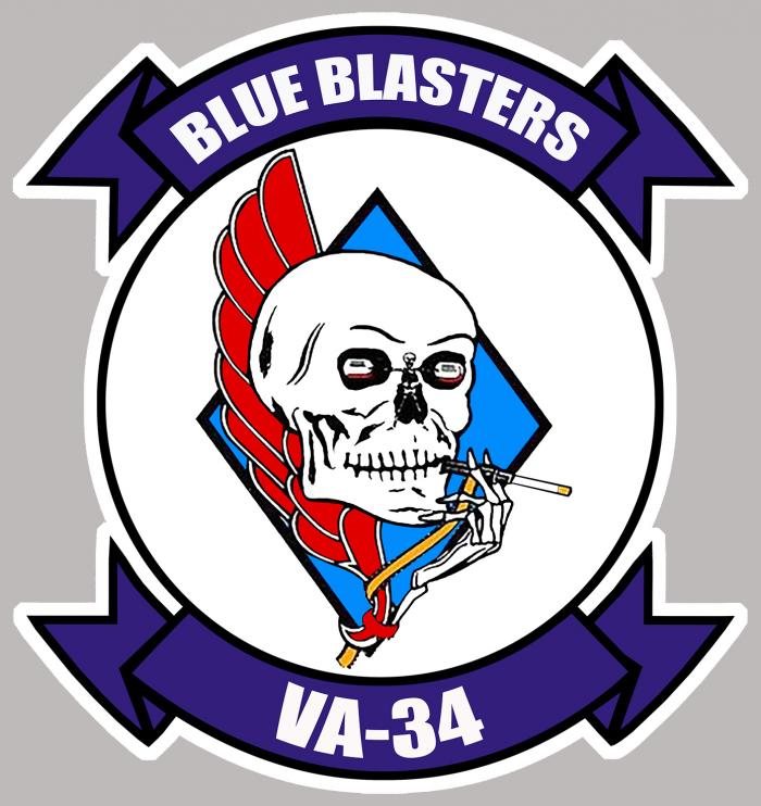 Sticker VF 34 BLUE BLASTERS HORNET : Couleur Course
