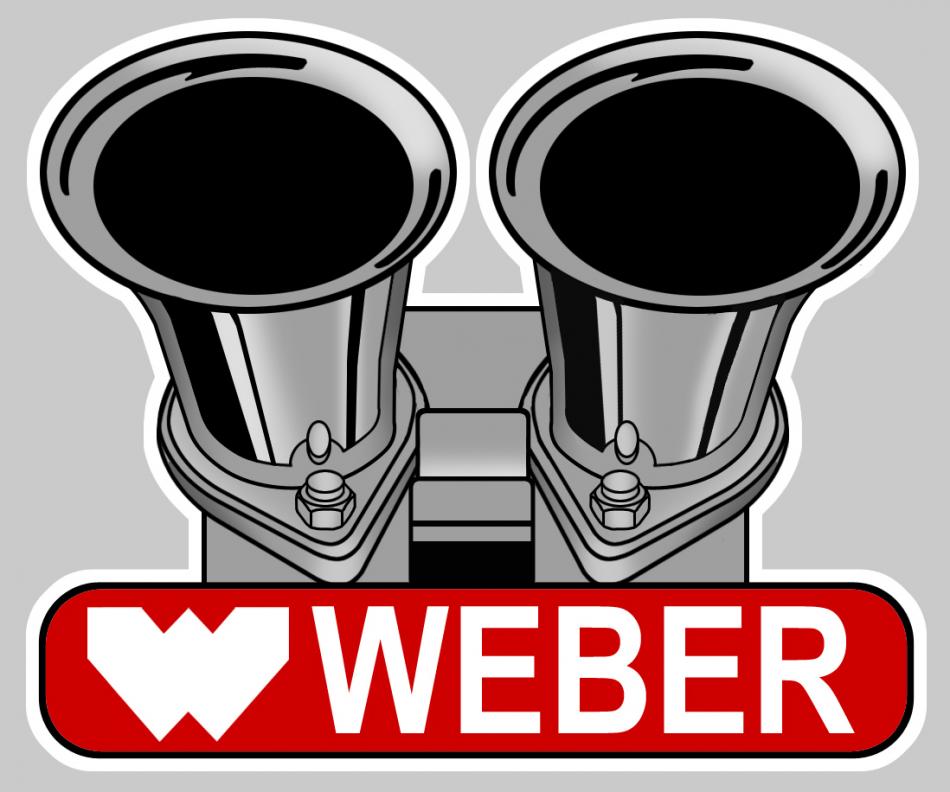 Sticker WEBER CARBURATEUR WA012 : Couleur Course