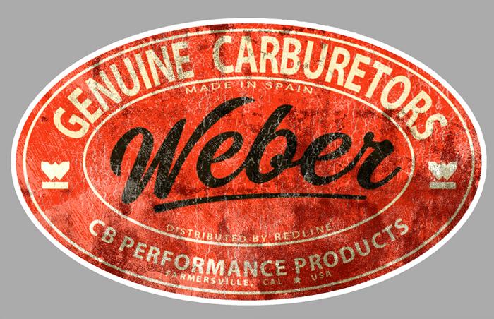 Sticker WEBER CARBURATEUR : Couleur Course