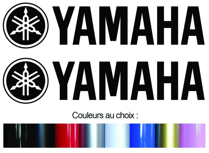 Sticker 2 X YAMAHA  : Couleur Course