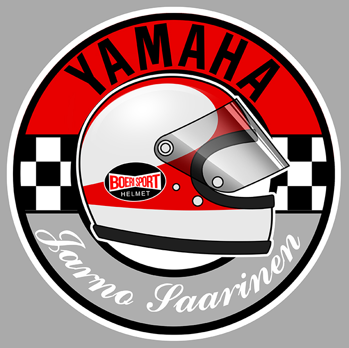 Sticker JARNO SAARINEN YAMAHA : Couleur Course